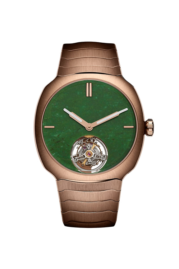 Часы The Streamliner Tourbillon Wyoming Jade, красное золото, нефрит, 40 мм, H.Moser &amp; Cie