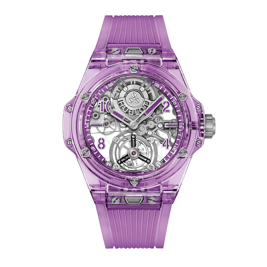 Часы Big Bang Tourbillon Automatic Purple Sapphire 44 mm, сапфировое стекло, Hublot