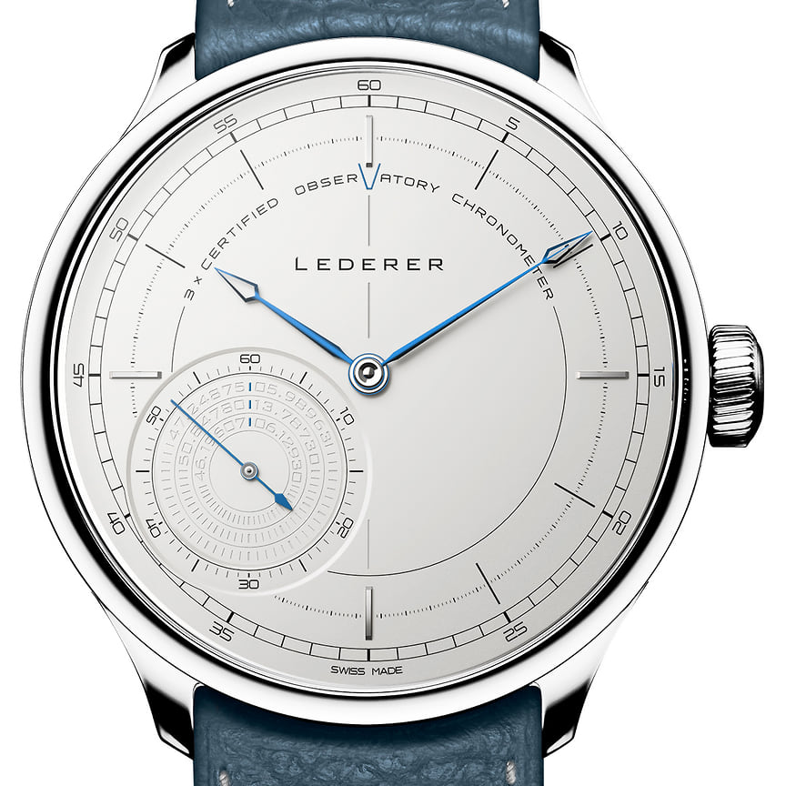 Номинация «Хронометрия»: Bernhard Lederer 3 Times Certified Observatory Chronometer, механизм с ручным заводом, стальной корпус, CHF 158 тыс.