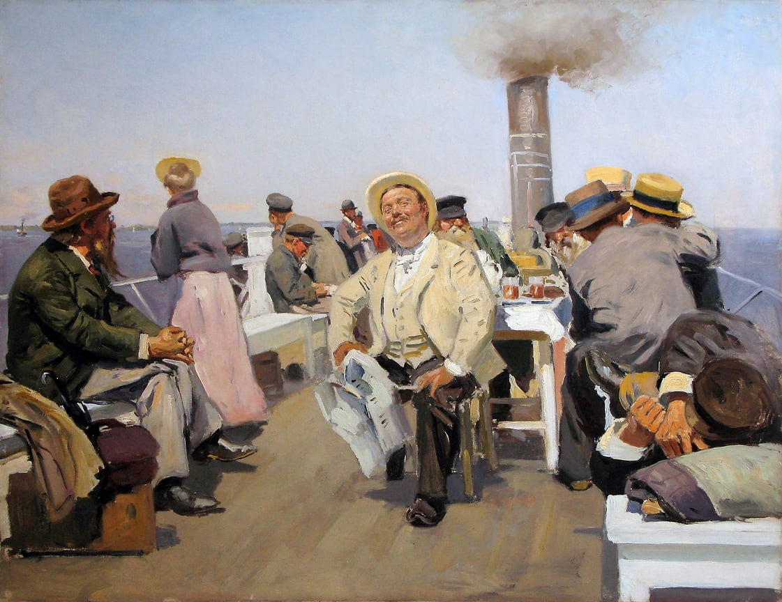 Владимир Маковский «На пароходе», 1902