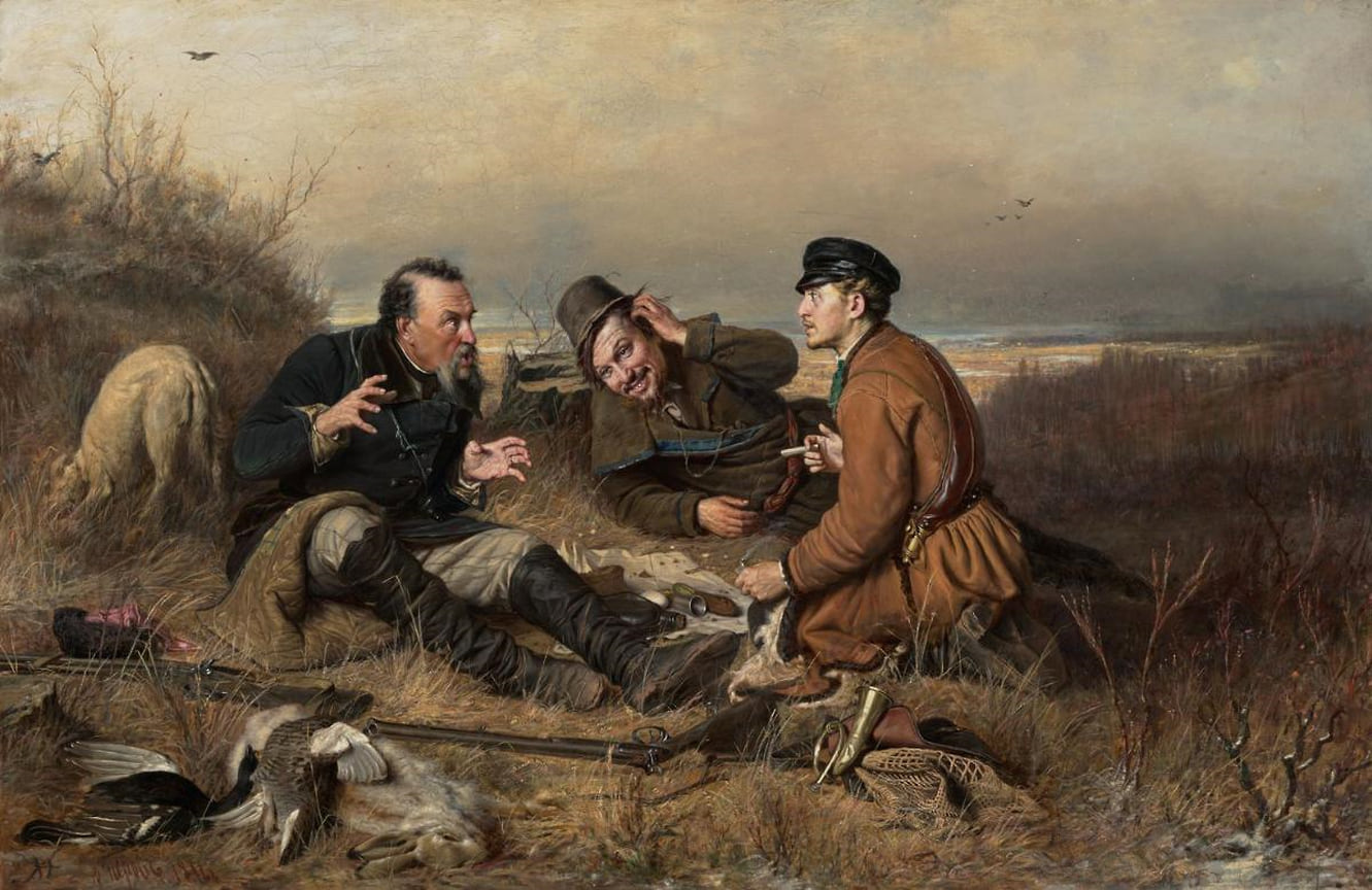 Василий Перов «Охотники на привале», 1871 год