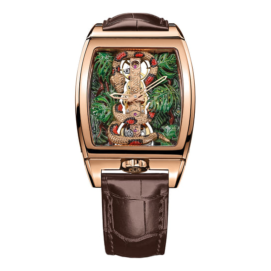 Часы Golden Bridge Classic «Serpent», Corum, золото, микроскульптура, лак