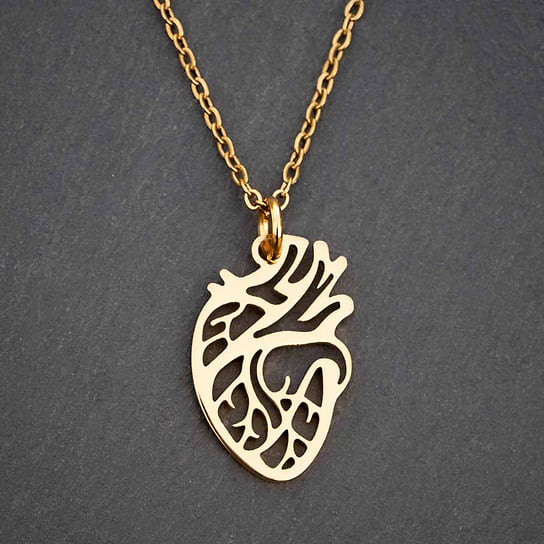 Подвеска Anatomical Heart, золото, Boutique Academia