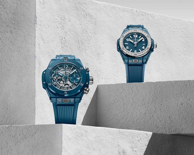 Часы Hublot Big Bang Unico и Big Bang One Clicl Petrol Blue