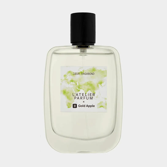 L’Atelier Parfum, лимитированный аромат Coeur Vagabond, выпущенный в сотрудничестве с сетью «Золотое яблоко». Ноты: слива, жасмин, цветок апельсина, роза, тубероза, ветивер, пачули, сандаловое дерево, мускус