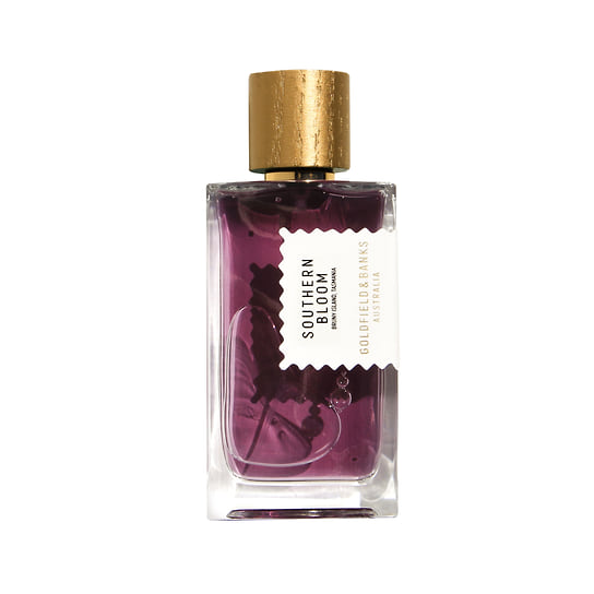 Goldfield &amp; Banks, парфюмерная вода Southern Bloom. Ноты: лист черной смородины, мандарин, борония, кокос, итальянский ирис, иланг-иланг, жасмин самбак, австралийский сандал, мускус, амбра, ветивер.