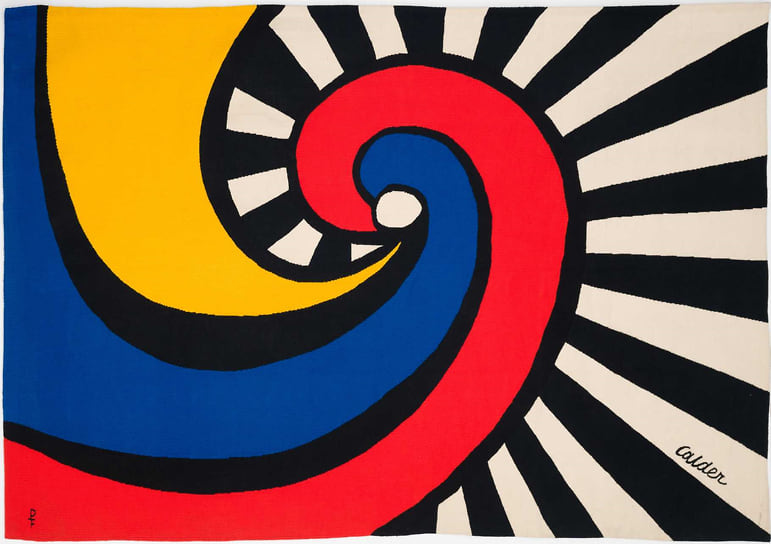 Александр Колдер, шерстяной гобелен из Обюссона «Спирали», 1971 год