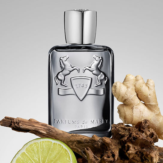 Parfums de Marly (Франция), мужской аромат Castley. Ноты: свежий имбирь, бергамот, лимонный петитгрейн, перец тимут, амбра, акигалавуд, лабданум