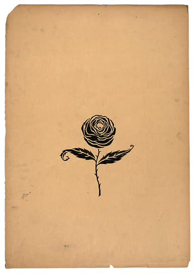 Пол Ирибе, этюд с розой, около 1910 года