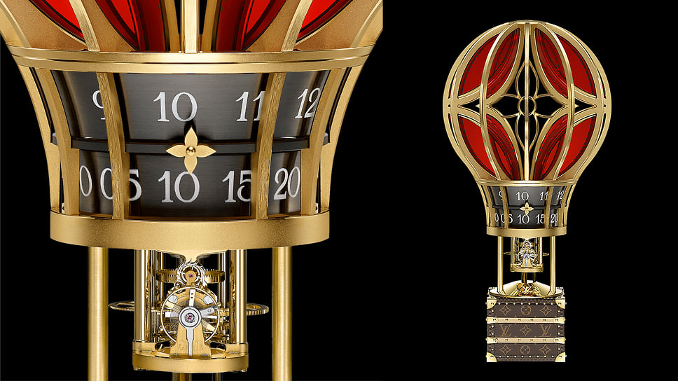 Louis Vuitton Montgolfiere Aero (номинация «Настольные часы»): механизм с ручным заводом; корпус 170 Х 340 мм - медь, стекло; цена – 55 тыс.