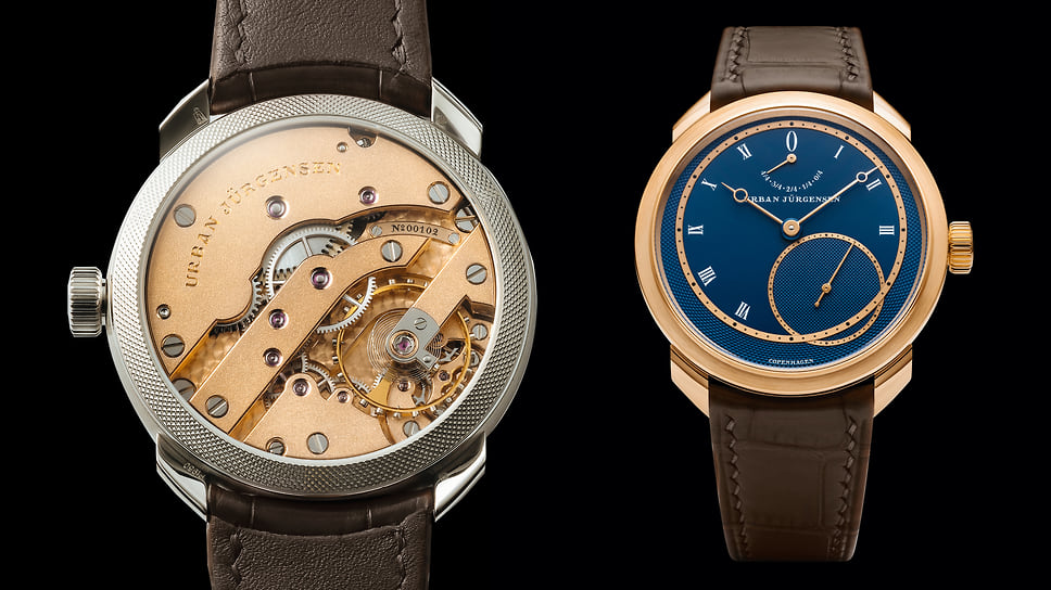 Urban Jurgensen UJ-2 Double Wheel Natural Escapement (номинация «Мужские часы»): механизм с двойным спуском и ручным заводом; корпус 39 мм – розовое золото; цена – 113,5 тыс.