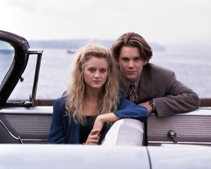 Тери Поло и Итан Хоук в фильме «Таинственное свидание», 1991 год

