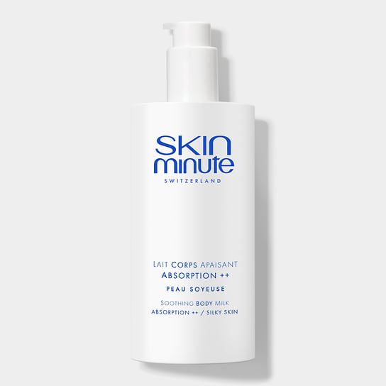Skin Minute, успокаивающее молочко для тела Soothing Body Milk Absorption. В составе: масло манго, экстракты герани и кипариса