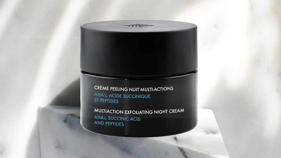 Derm Acte, мультиактивный ночной крем-эксфолиант Multiaction Exfoliating Night Cream. В составе: отшелушивающие кислоты (гликолевой, молочной и янтарной), пептиды