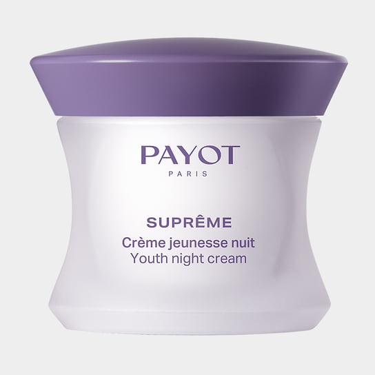 Payot, ночной крем антивозрастного действия Supreme Creme Jeunesse Nuit. В составе: экстракты магнолии и белой орхидеи, карцинин, высокомолекулярная гиалуроновая кислота, экстракт бурых водорослей, витамин С