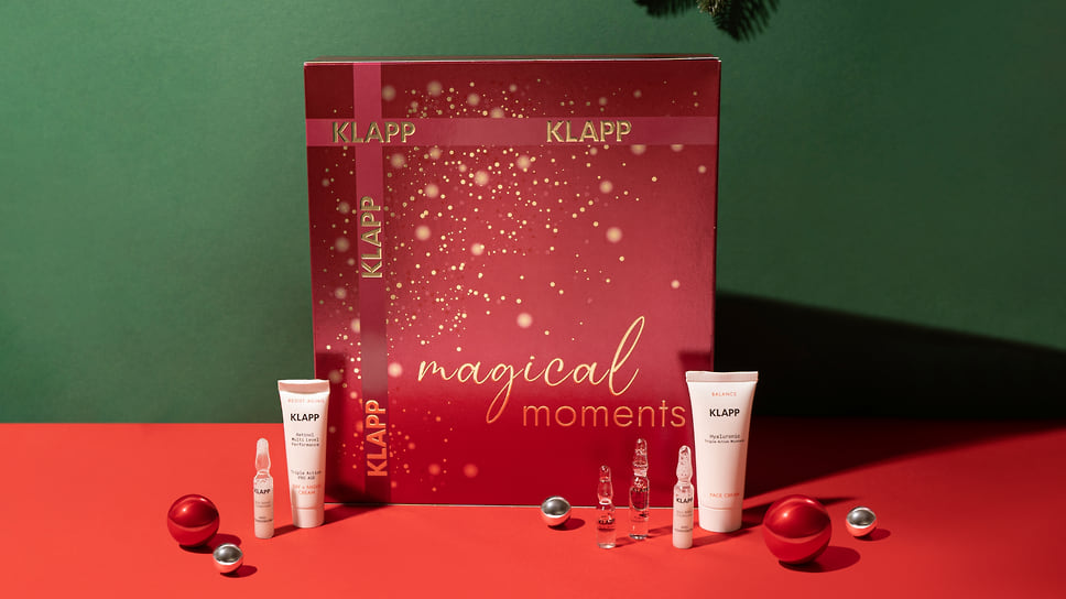 Klapp Skin Care Science, адвент-календарь с ампульными концентратами с различным эффектом воздействия на кожу, кремами Retinol MLP и Hyaluronic MLP