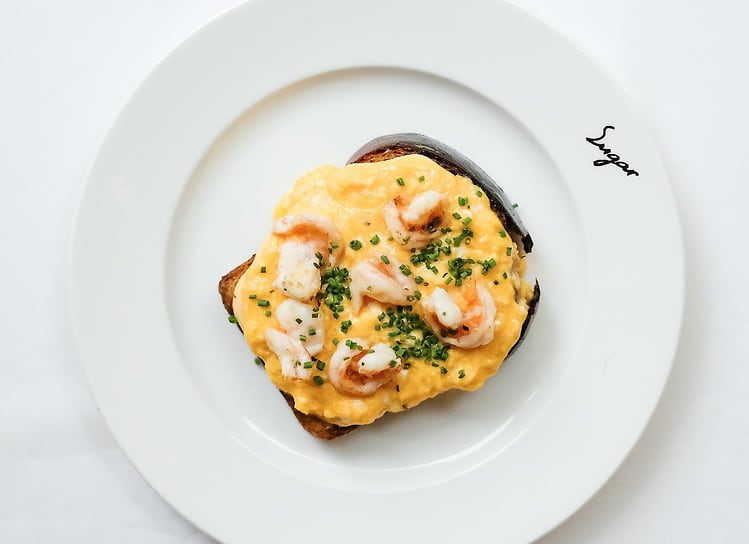 Бриошь скрембл креветки