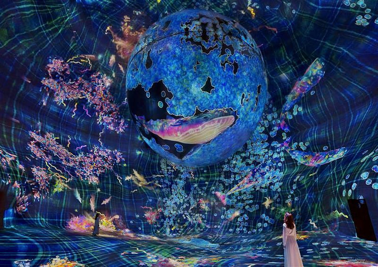 Пространство цифрового искусств teamLab Phenomena Abu Dhabi