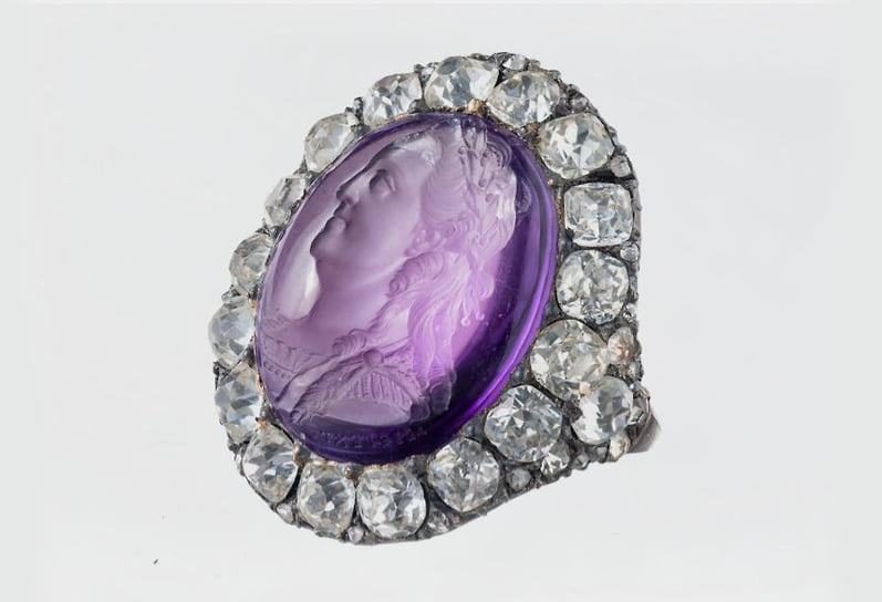 Кольцо с портретом императрицы Екатерины II. Россия, Санкт-Петербург. 1770-1780-е гг. Медальер К.А. Леберехт