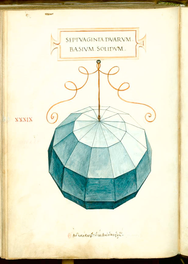 «Тело с 72 основаниями. Лука Пачоли. «О Божественной пропорции», 1498