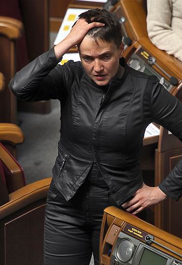 Член партии «Батьковщина», депутат парламентской асамблеи Европы Надежда Савченко 