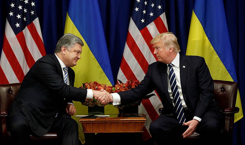 Президент Украины Петр Порошенко на встрече с президентом США Дональдом Трампом