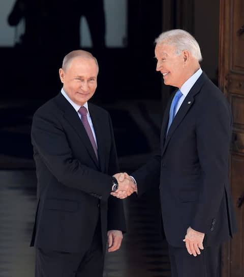 Владимир Путин и Джо Байден на саммите в Женеве