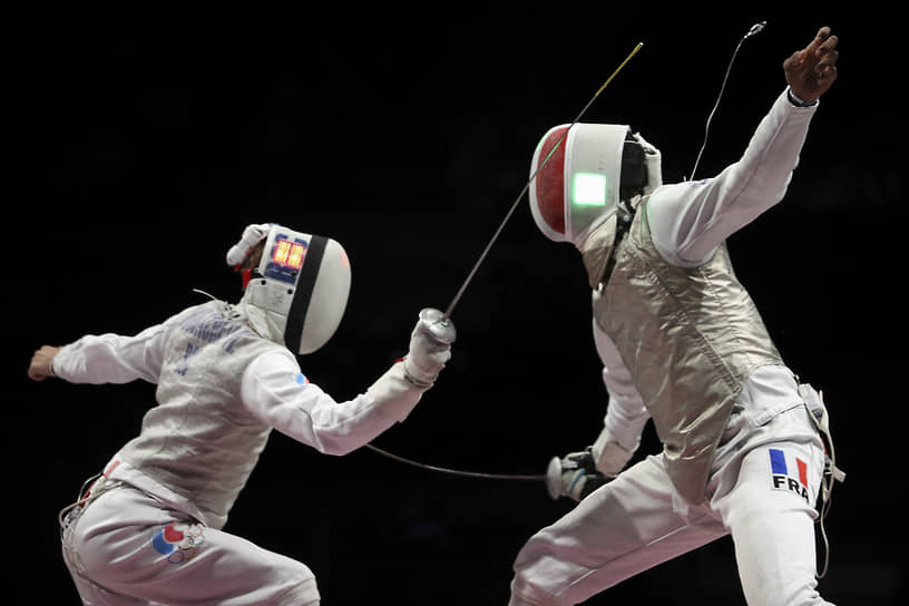 Российский и французский спортсмен Антон Бородачев (слева) и Энцо Лефорт