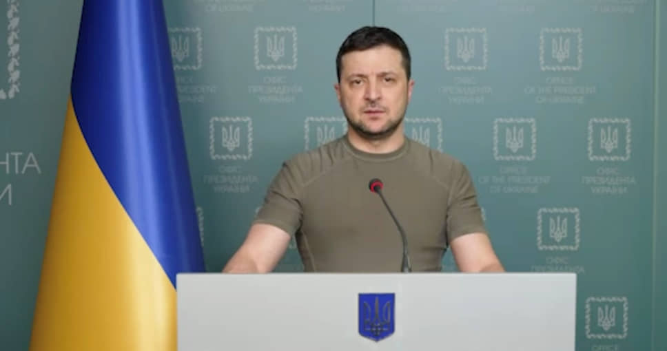 Владимир Зеленский во время видеобращения 7 марта