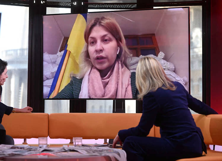 Вице-премьер по европейской и евроатлантической интеграции Ольга Стефанишина (на экране)