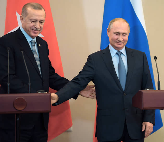 Реджеп Тайип Эрдоган и Владимир Путин 