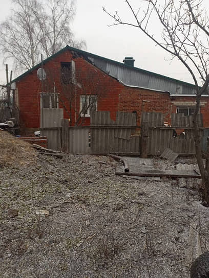 Последствия обстрела в белгородском селе Муром