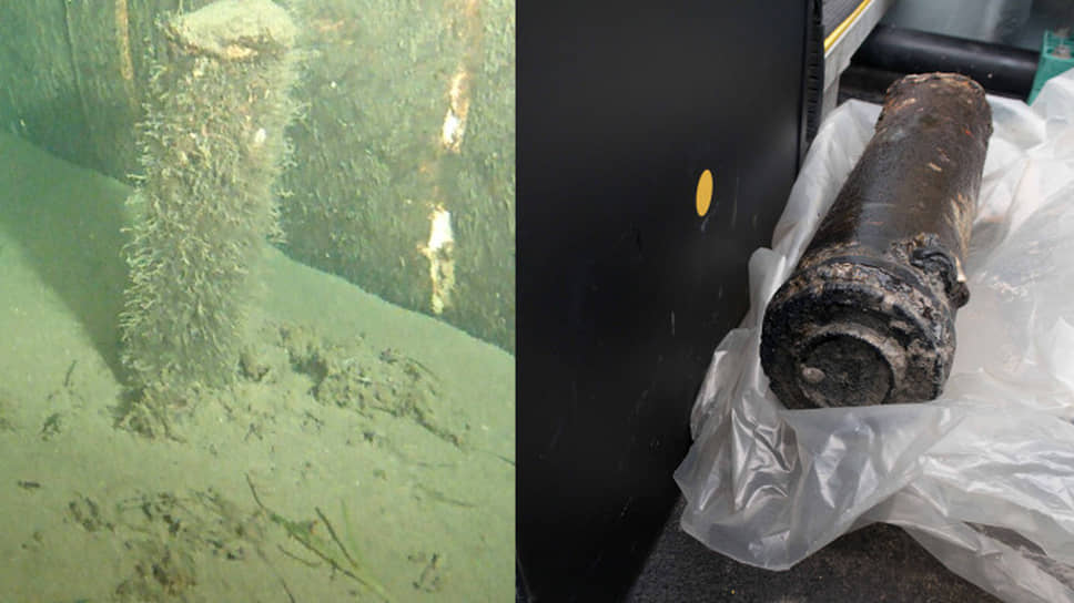 Слева — найденный изначально объект, справа — морской дымовой буй