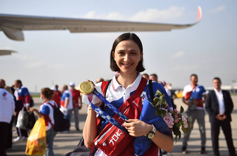 Мария Ласицкене с золотой олимпийской медалью