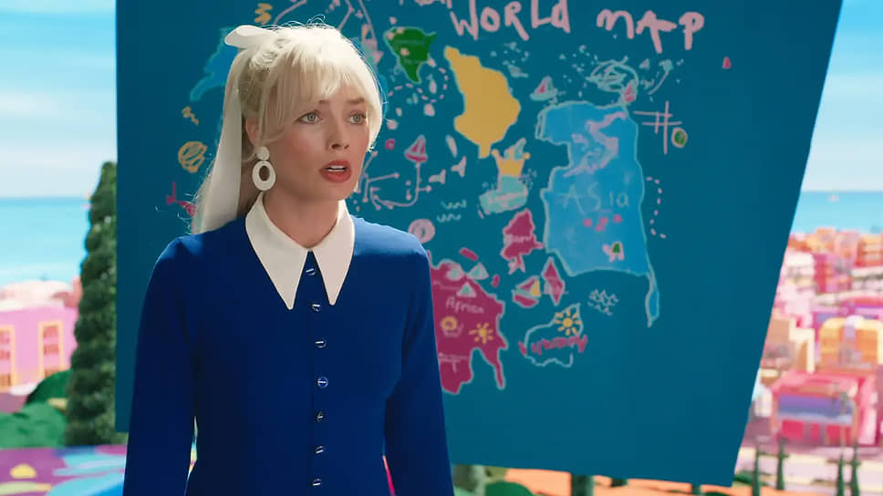 Кадр из фильма "Барби", Barbie (2023), реж. Грета Гервиг
