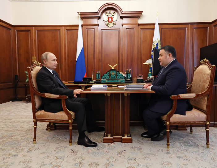 Владимир Путин (слева) и Игорь Руденя  