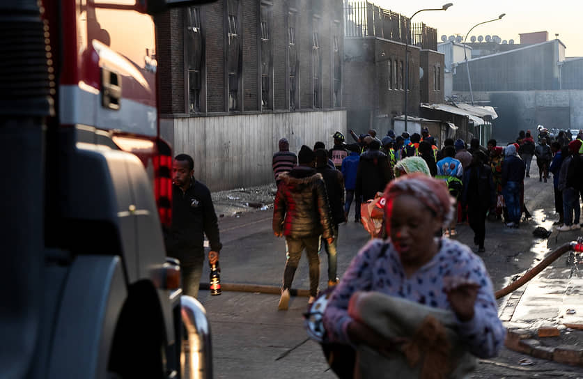 Последствия пожара в Йоханнесбурге