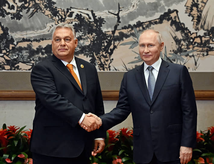 Президент России Владимир Путин и Виктор Орбан 