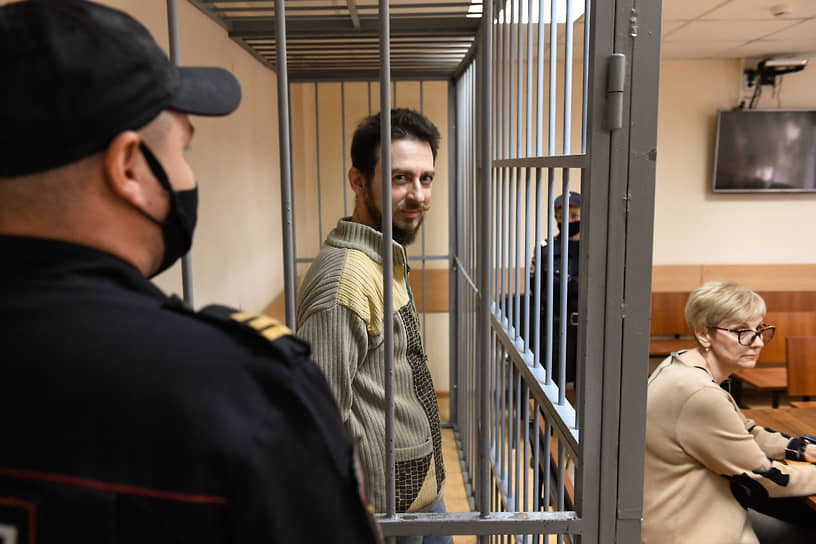 Илья Белостоцкий на оглашении приговора в 2022 года