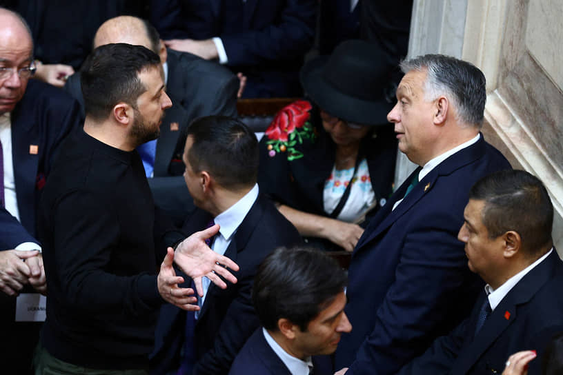 Президент Украины Владимир Зеленский и премьер-министр Венгрии Виктор Орбан