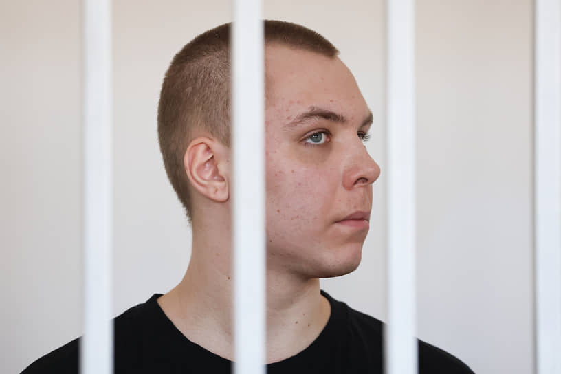 Никита Журавель во время оглашения приговора
