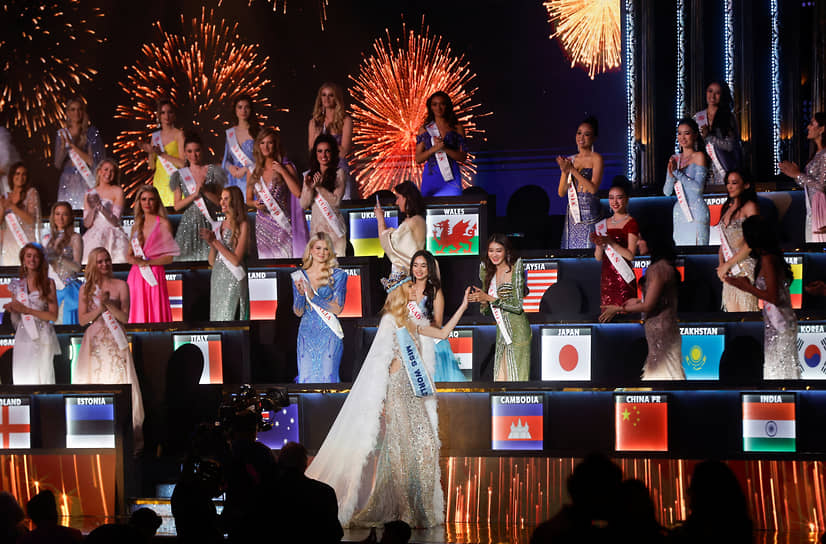 Участницы 71-ого международного конкурса красоты «Мисс мира» в Мумбаи (Индия)