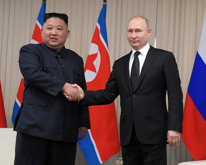Владимир Путин и Ким Чен Ын в 2019 году