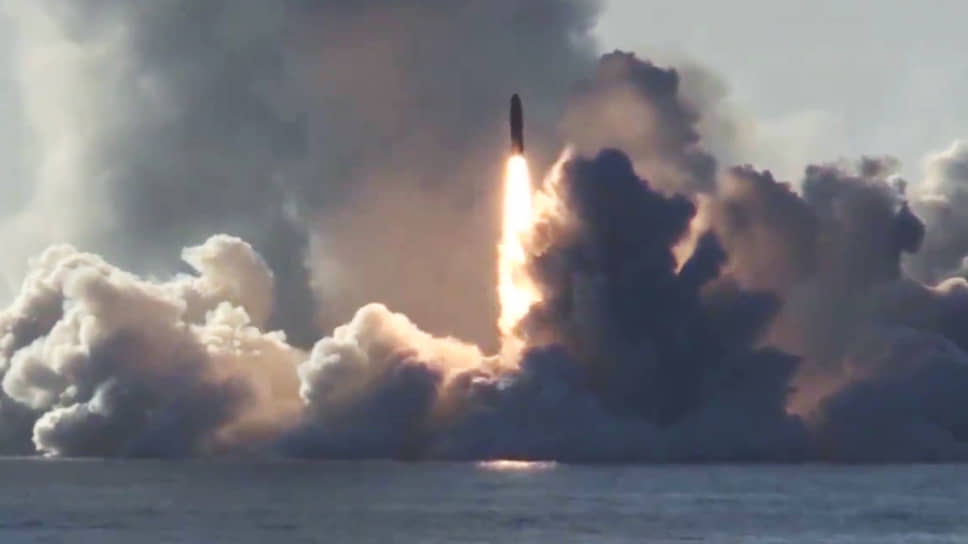 Запуск ракеты «Булава» в 2018 году