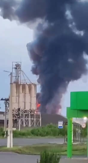 Пожар на Платоновской нефтебазе в Тамбовской области