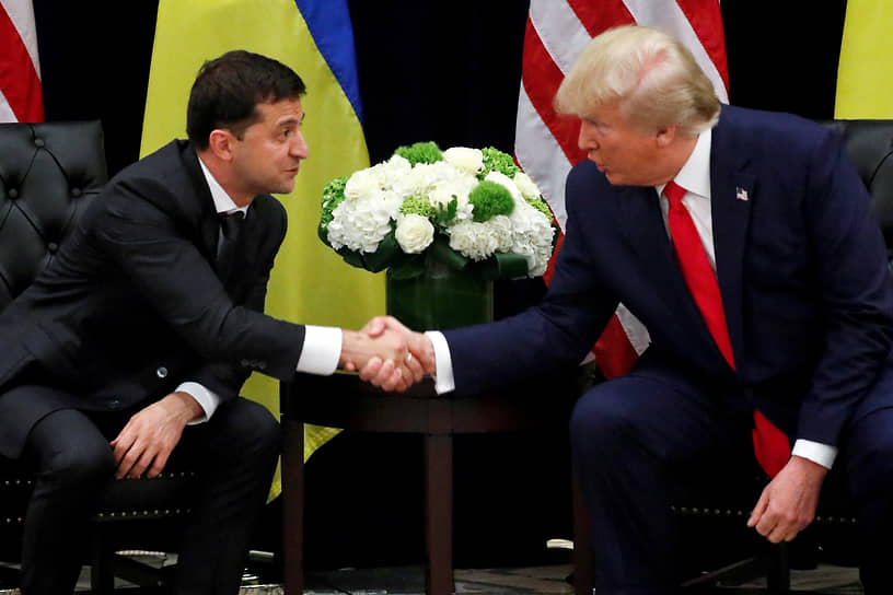 Владимир Зеленский и Дональд Трамп в 2019 году