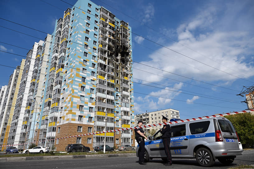 Последствия атаки БПЛА в Раменском