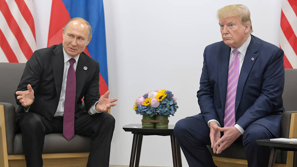 Владимир Путин и Дональд Трамп в 2019 году