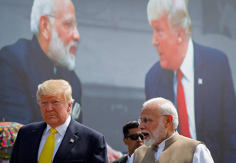Дональд Трамп и Нарендра Моди в феврале 2020 года