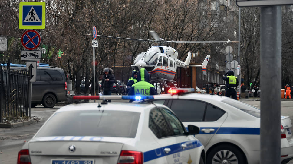 Обстановка на месте взрыва в ЖК «Алые паруса» в Москве